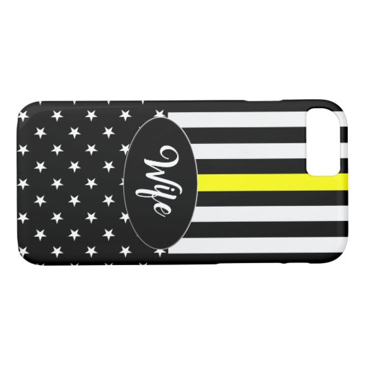Thin Yellow Line Dispatcher Wife Case-Mate iPhone Case (Achterkant (Horizontaal))