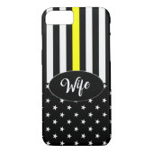 Thin Yellow Line Dispatcher Wife Case-Mate iPhone Case (Achterkant)