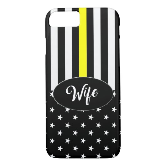 Thin Yellow Line Dispatcher Wife Case-Mate iPhone Case (Achterkant)