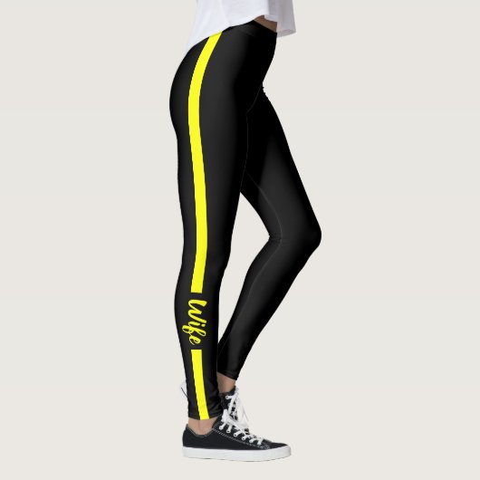 Thin Yellow Line Dispatcher Wife Leggings (Rechts)