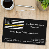 Thin Yellow Line Fire Police Dispatcher Visitekaartje