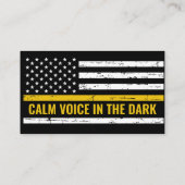 Thin Yellow Line Fire Police Dispatcher Visitekaartje (Achterkant)