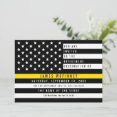 Thin Yellow Line Flag Dispatcher Retirement Party Kaart (Staand voorkant)