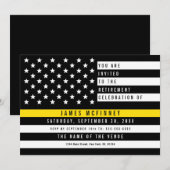 Thin Yellow Line Flag Dispatcher Retirement Party Kaart (Voorkant / Achterkant)