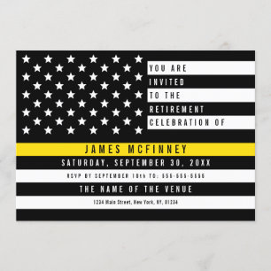 Thin Yellow Line Flag Dispatcher Retirement Party Kaart
