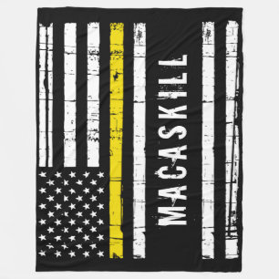 Thin Yellow Line Flag Personalized Dispatcher Fleece Deken