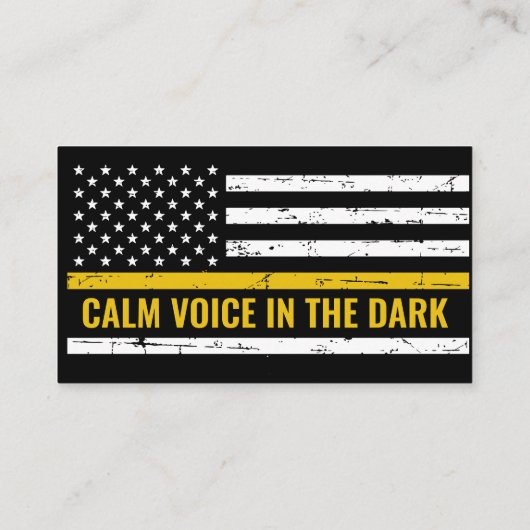 Thin Yellow Line Police Fire Dispatcher Visitekaartje (Achterkant)