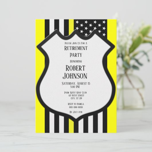 Thin Yellow Line Retirement Kaart (Staand voorkant)