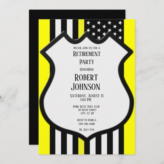 Thin Yellow Line Retirement Kaart (Voorkant / Achterkant)