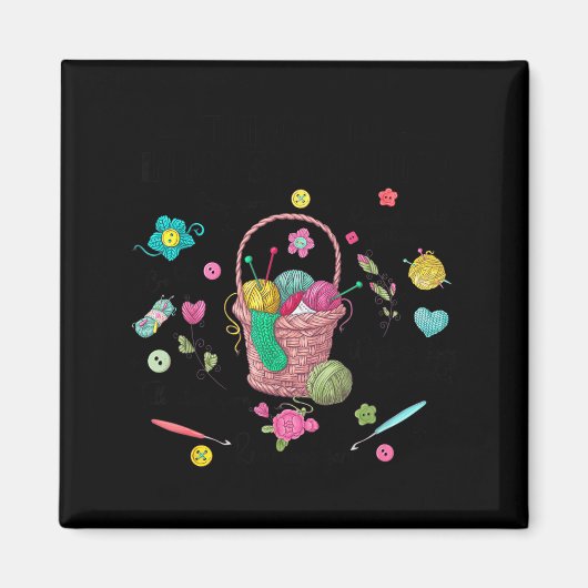 Thing I Do In My Spare Time Crochet Funny Crocheti Magneet (Voorkant)