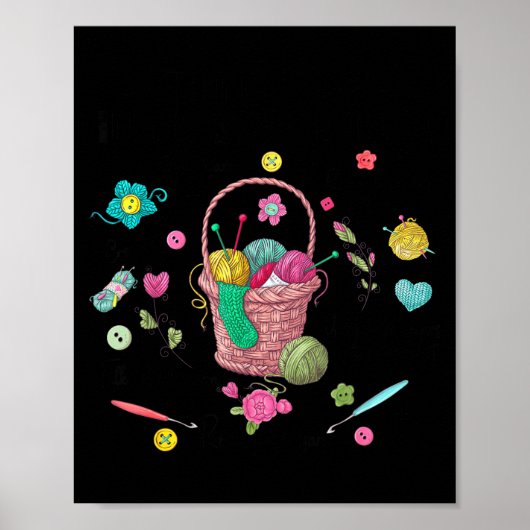 Thing I Do In My Spare Time Crochet Funny Crocheti Poster (Voorkant)