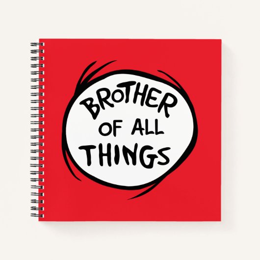 Thing One Thing Two - Broer van alle dingen Notitieboek (Voorkant)