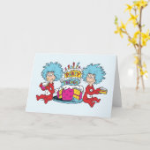 Thing One Thing Two Feest Dingen Kaart (Gele Bloem)