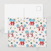 Thing One Thing Two Feest Patroon Briefkaart (Voorkant / Achterkant)