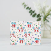 Thing One Thing Two Feest Patroon Briefkaart (Staand voorkant)