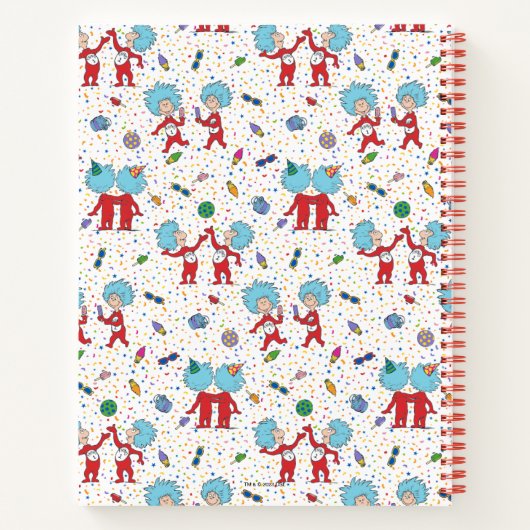 Thing One Thing Two Feest Patroon Notitieboek (Achterkant)