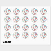 Thing One Thing Two Feest Patroon Ronde Sticker (Vel)