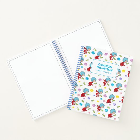 Thing One Thing Two Hoppy Frog Things Patroon Notitieboek (Binnen)