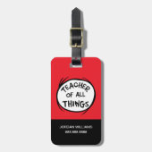 Thing One Thing Two - Leraar van alle Dingen Bagagelabel (Voorkant verticaal)