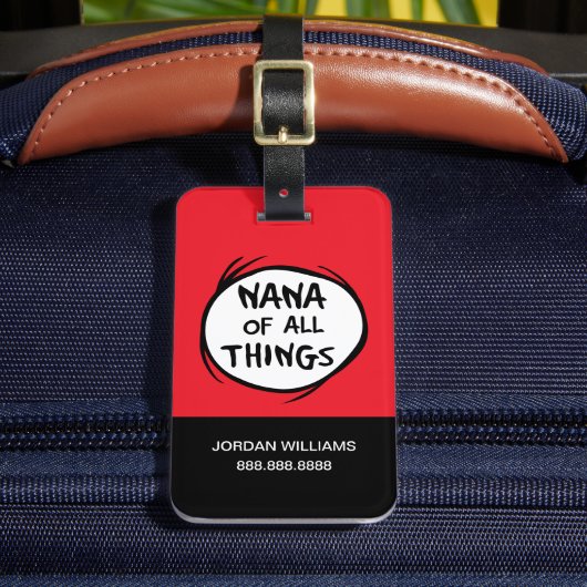 Thing One Thing Two - Nana van alle Dingen Bagagelabel (Voorkant Insitu 2)