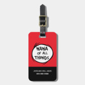 Thing One Thing Two - Nana van alle Dingen Bagagelabel (Voorkant verticaal)