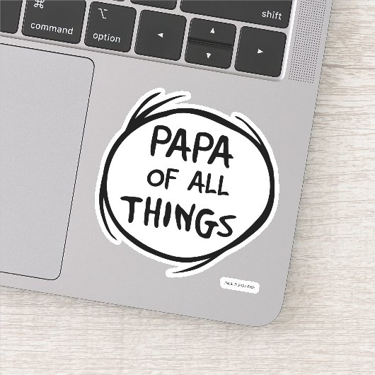 Thing One Thing Two - Papa van alle Dingen Sticker (Detail)