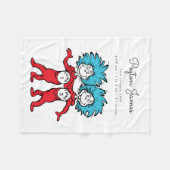 Thing One Thing Two Tweeling Baby Geboorte Statist Fleece Deken (Voorkant (Horizontaal))