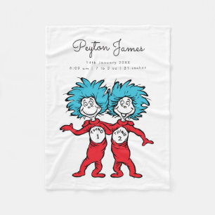 Thing One Thing Two Tweeling Baby Geboorte Statist Fleece Deken