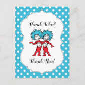 Thing One Thing Two | Tweeling Baby Shower Bedankt Briefkaart (Voorkant)