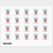 Thing One Thing Two | Tweeling Baby Shower Bedankt Vierkante Sticker (Vel)