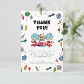 Thing One Thing Two | Tweeling Verjaardag Confetti Bedankkaart (Staand voorkant)