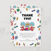Thing One Thing Two | Tweeling Verjaardag Confetti Bedankkaart (Voorkant / Achterkant)