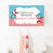 Thing One Thing Two | Tweeling Verjaardag Spandoek (Insitu)
