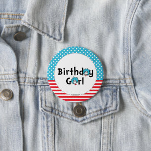 Thing One Thing Two Tweeling Verjaardag Verjaard Ronde Button 7,6 Cm