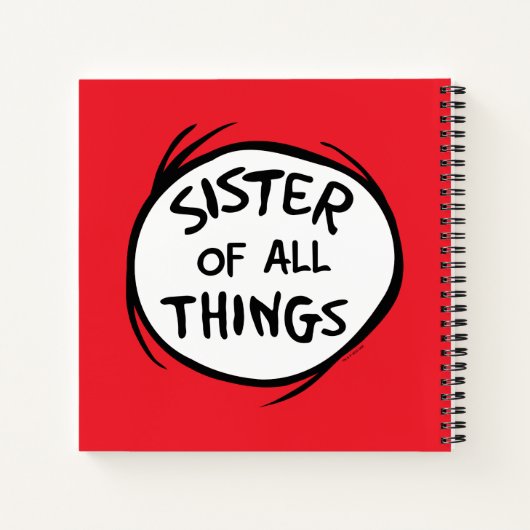 Thing One Thing Two - Zus van alle dingen Notitieboek (Achterkant)