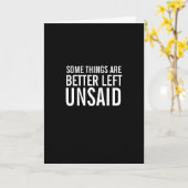 Things Better Left Unsaid Funny Apology Card Kaart (Gele Bloem)