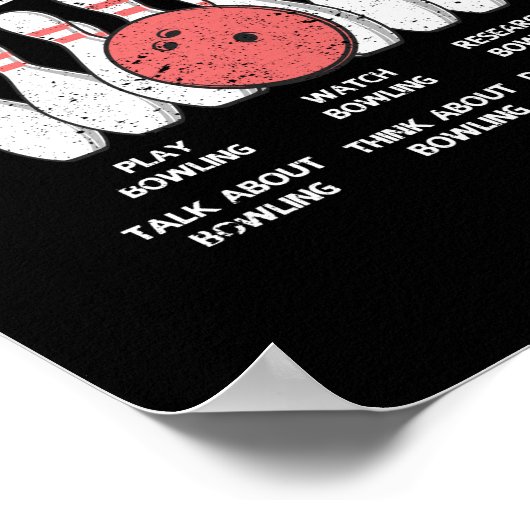 Things I do in my free time Bowling Poster (Hoek)