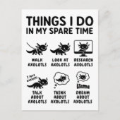 Things I Do In My Spare Time Axolotl Hobby Briefkaart (Voorkant)