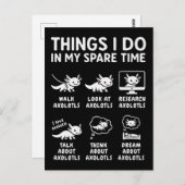 Things I Do In My Spare Time Axolotl Hobby Briefkaart (Voorkant / Achterkant)