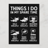 Things I Do In My Spare Time Axolotl Hobby Briefkaart (Voorkant)