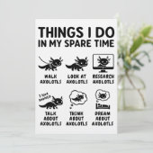 Things I Do In My Spare Time Axolotl Hobby Kaart (Staand voorkant)