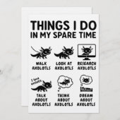 Things I Do In My Spare Time Axolotl Hobby Kaart (Voorkant / Achterkant)