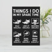 Things I Do In My Spare Time Axolotl Hobby Kaart (Staand voorkant)