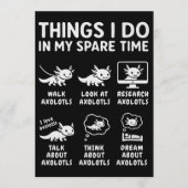 Things I Do In My Spare Time Axolotl Hobby Kaart (Voorkant)
