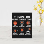 Things I Do In My Spare Time - Basketball Player L Kaart (Gele Bloem)