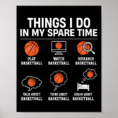 Things I Do In My Spare Time - Basketball Player L Poster (Voorkant)