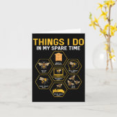 Things I Do In My Spare Time Bee Beekeeper Beekeen Kaart (Gele Bloem)