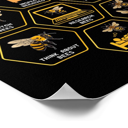 Things I Do In My Spare Time Bee Beekeeper Beekeen Poster (Hoek)