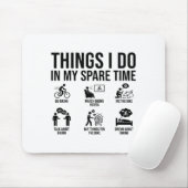 Things I Do In My Spare Time Bicycle Cycling Lover Muismat (Met muis)