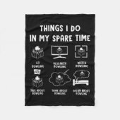 Things I Do In My Spare Time Bowling Bowler  Fleece Deken (Voorkant)